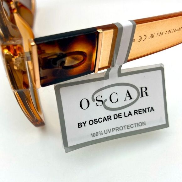NWT Oscar de la Renta 1394 651 Stylish Amber Sunglasses main image 5